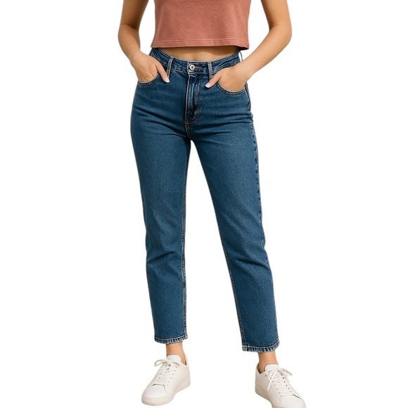 Levi’s 29 Wedgie Skinny Fit Cropped Denim Jeans High Rise Button Front - Picture 1 of 9